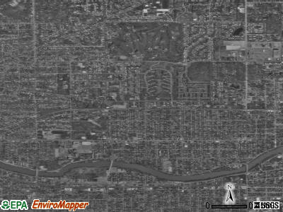 Zip code 46615 satellite photo by USGS