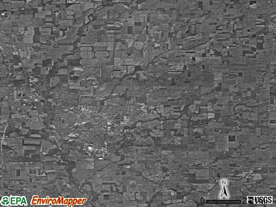 Zip code 47203 satellite photo by USGS
