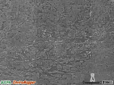 Zip code 47374 satellite photo by USGS