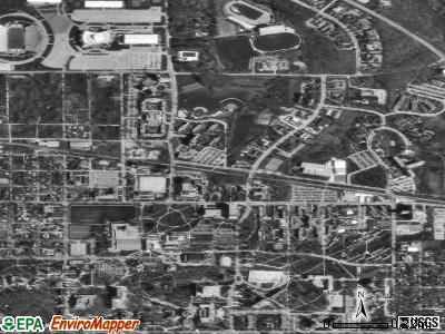Zip code 47406 satellite photo by USGS