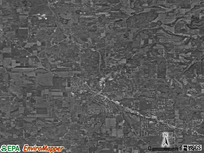 Zip code 47429 satellite photo by USGS
