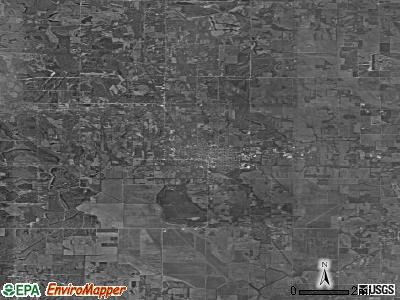 Zip code 47441 satellite photo by USGS