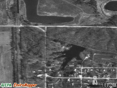 Zip code 47445 satellite photo by USGS