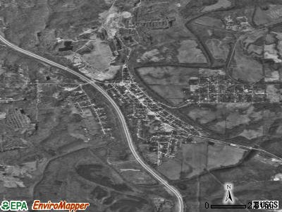 Zip code 47452 satellite photo by USGS