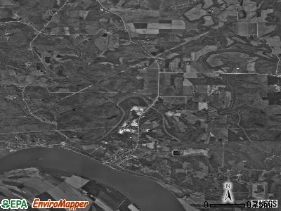 Zip code 47588 satellite photo by USGS