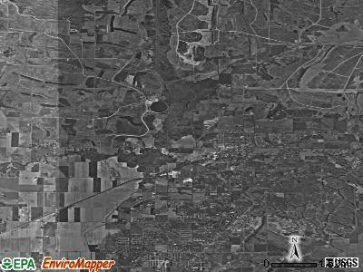 Zip code 47610 satellite photo by USGS