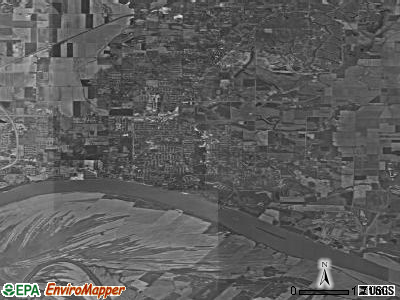 Zip code 47630 satellite photo by USGS