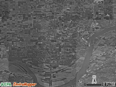 Zip code 47635 satellite photo by USGS
