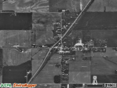 Zip code 47654 satellite photo by USGS
