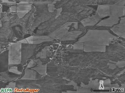 Zip code 47836 satellite photo by USGS