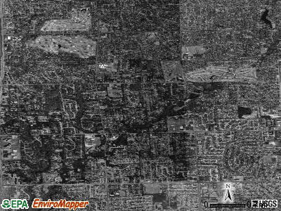 Zip code 48025 satellite photo by USGS