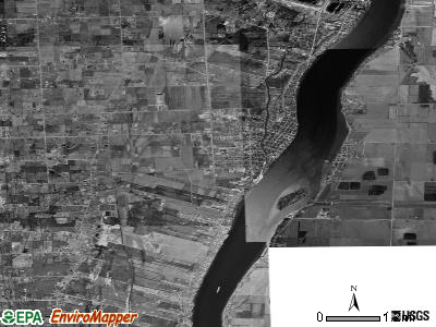 Zip code 48039 satellite photo by USGS