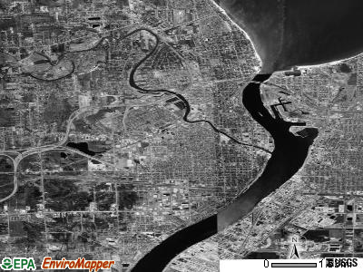 Zip code 48063 satellite photo by USGS