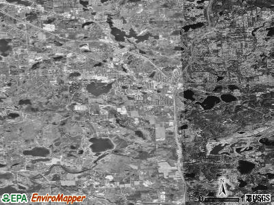 Zip code 48116 satellite photo by USGS