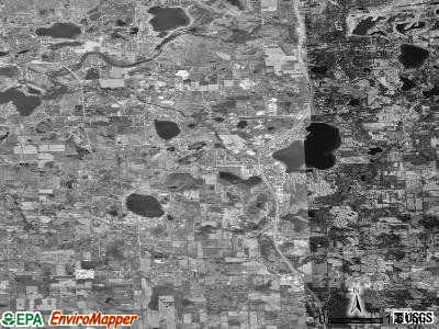 Zip code 48189 satellite photo by USGS