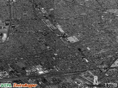 Zip code 48210 satellite photo by USGS