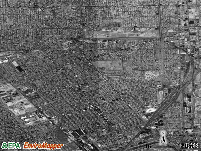 Zip code 48212 satellite photo by USGS
