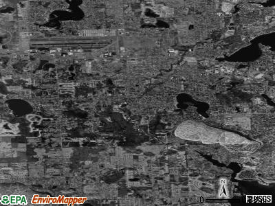 Zip code 48327 satellite photo by USGS