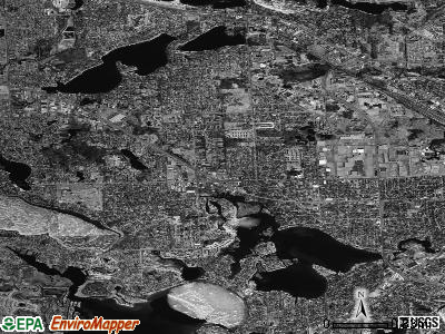 Zip code 48328 satellite photo by USGS