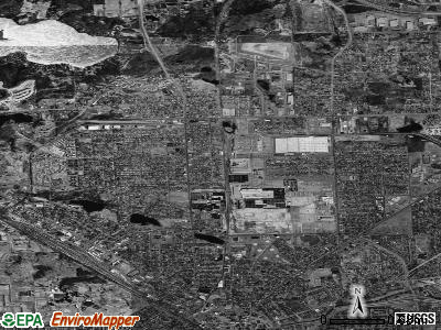 Zip code 48340 satellite photo by USGS