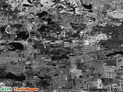 Zip code 48360 satellite photo by USGS