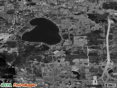 Zip code 48377 satellite photo by USGS