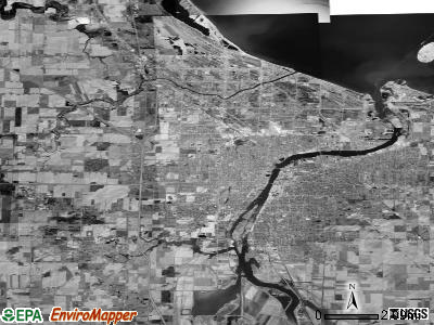 Zip code 48706 satellite photo by USGS