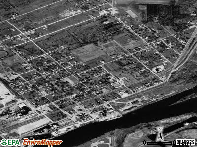 Zip code 48724 satellite photo by USGS