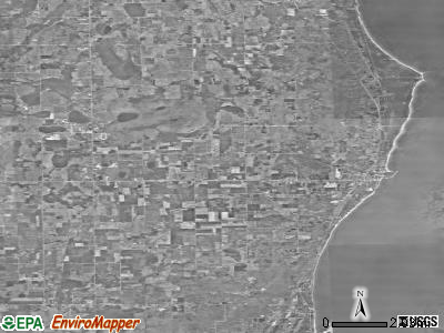 Zip code 48740 satellite photo by USGS