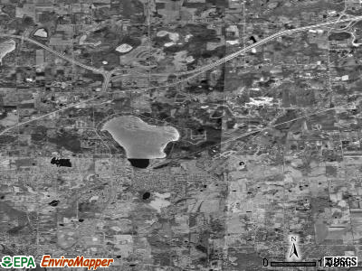 Zip code 48840 satellite photo by USGS