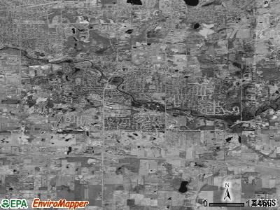 Zip code 48864 satellite photo by USGS