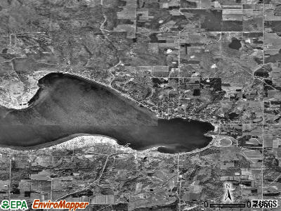 Zip code 49675 satellite photo by USGS