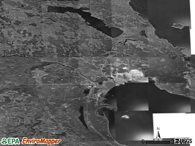 Zip code 49707 satellite photo by USGS