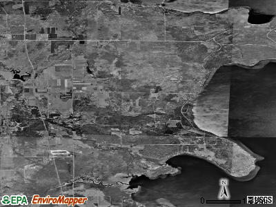 Zip code 49716 satellite photo by USGS