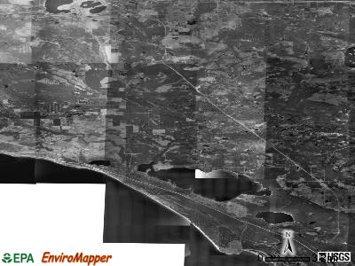 Zip code 49760 satellite photo by USGS