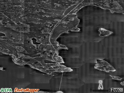 Zip code 49781 satellite photo by USGS