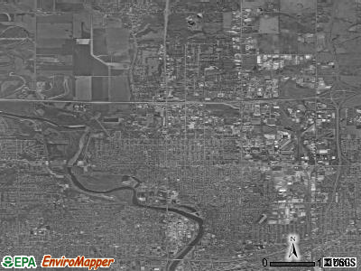 Zip code 50313 satellite photo by USGS