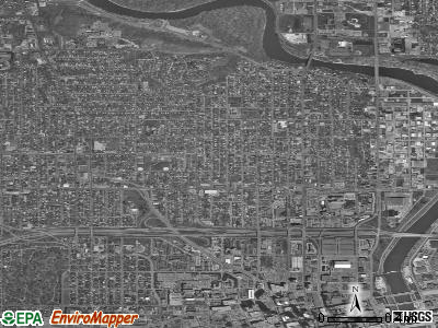 Zip code 50314 satellite photo by USGS