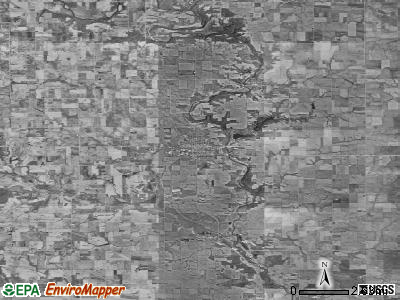 Zip code 50627 satellite photo by USGS