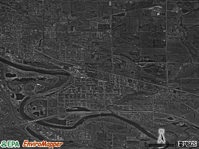 Zip code 50707 satellite photo by USGS