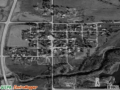 Zip code 50847 satellite photo by USGS