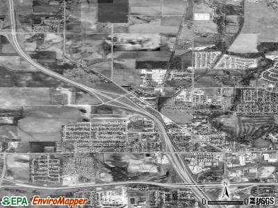 Zip code 52233 satellite photo by USGS