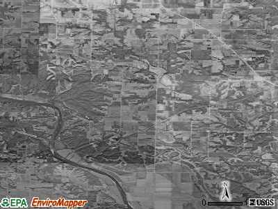Zip code 52619 satellite photo by USGS
