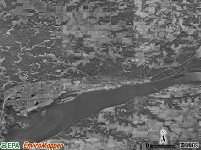Zip code 52627 satellite photo by USGS