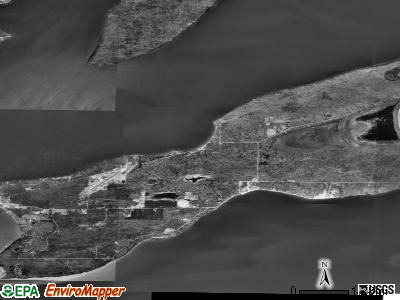 Zip code 54850 satellite photo by USGS