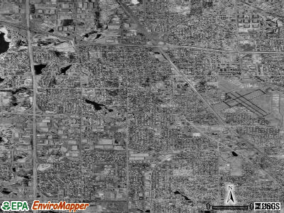 Zip code 55428 satellite photo by USGS