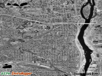 Zip code 55430 satellite photo by USGS