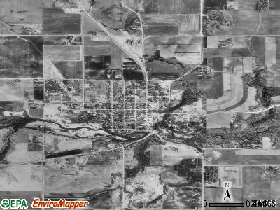 Zip code 55955 satellite photo by USGS
