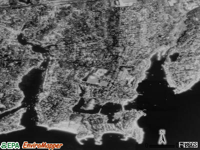Zip code 06853 satellite photo by USGS