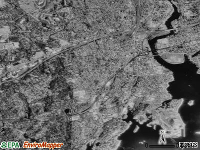 Zip code 06854 satellite photo by USGS